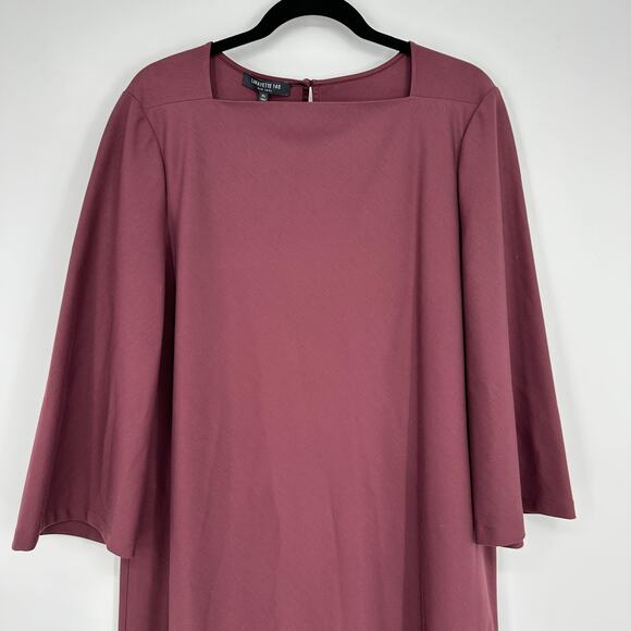 LAFAYETTE 148 NY Rhubarb Square Neck Shift Dress New Womens XL - Picture 2 of 9